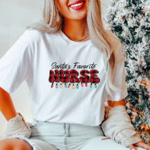 Santa's Play Favorite Nurse T Shirt