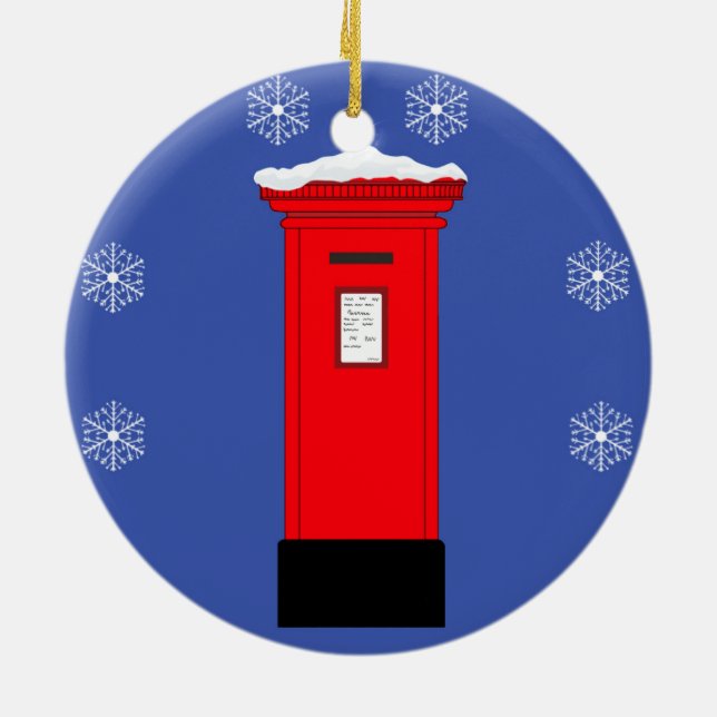 Santa's Post Box Julgransprydnad Keramik (Baksidan)