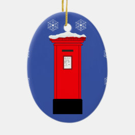 Santa's Post Box Julgransprydnad Keramik