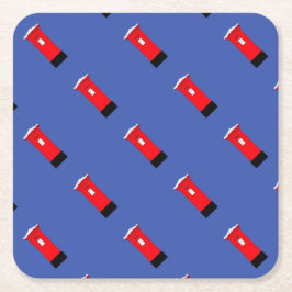 Santas Postbox Underlägg Papper Kvadrat