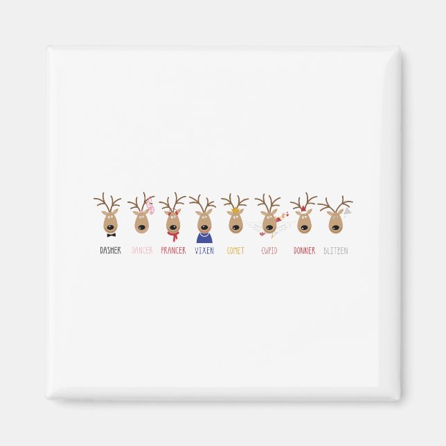 Santas Reindeer Magnet (Framsidan)