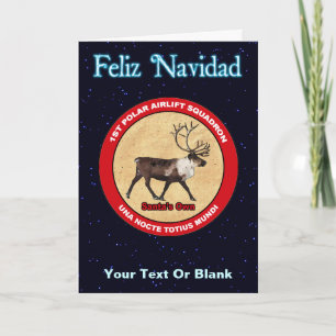 Santa's Reindeer Squadron - Feliz Navidad Helgkort
