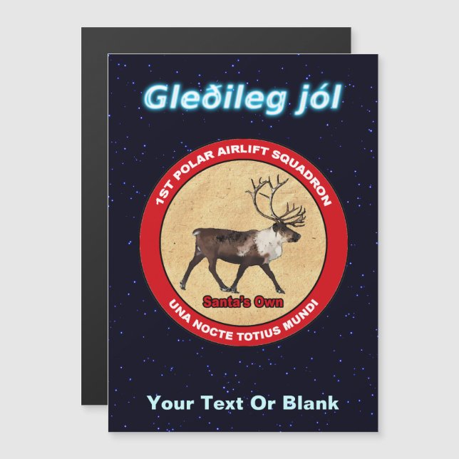 Santa's Reindeer Squadron - Gleðileg Jól (Fram/baksida)