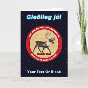 Santas renskvadron - Gleðileg Jól Helgkort