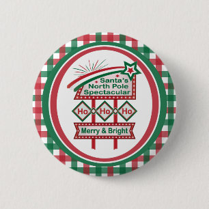 Santa's Retro Marquee - Ho Ho Ho Merry & Bright Knapp