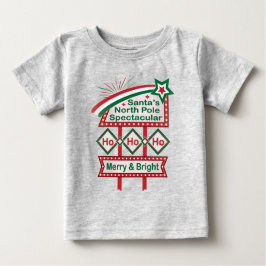Santa's Retro Marquee - Ho Ho Ho Merry & Bright T Shirt