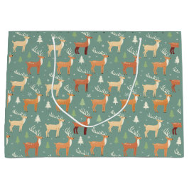 Santa's Retro Reindeer Gift Bag