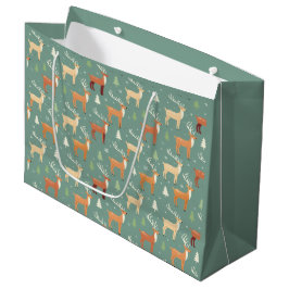 Santa's Retro Reindeer Gift Bag