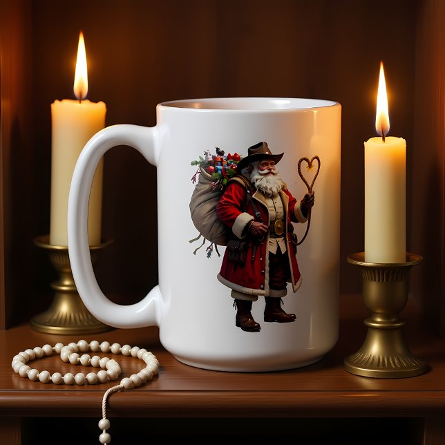 Santa's Roped Heart Delivery Kaffemugg (Skapare uppladdad)