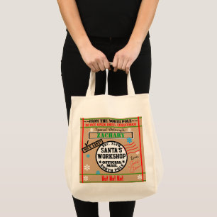 Santa's Sack Workshop Delivery NAMN Tygkasse