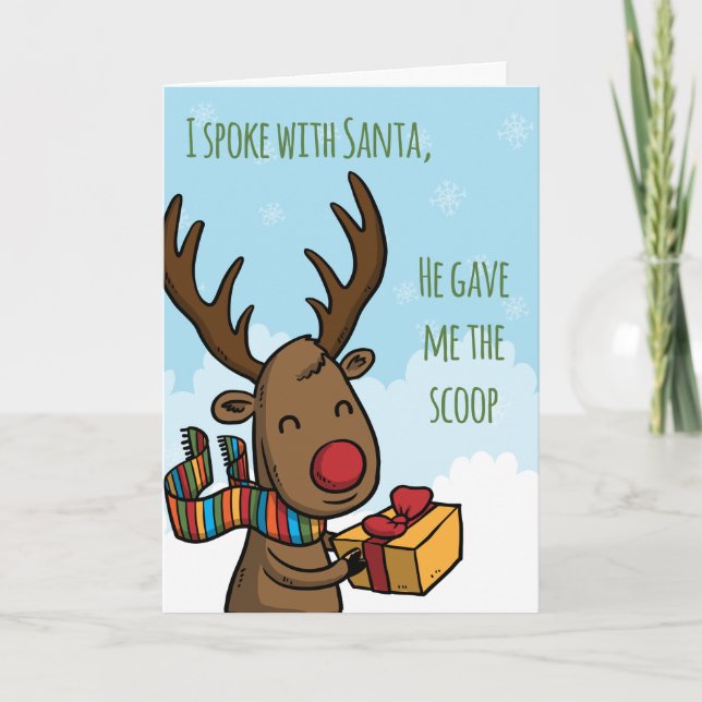 Santa's Scoop Helgkort (Framsida)