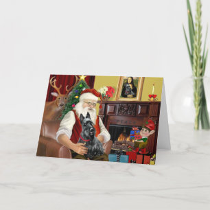 Santa's Scottish Terrier Helgkort