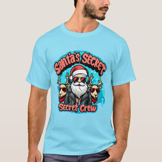 Santa's Secret Crew T-Shirt Coola Trendig jul (Framsida)