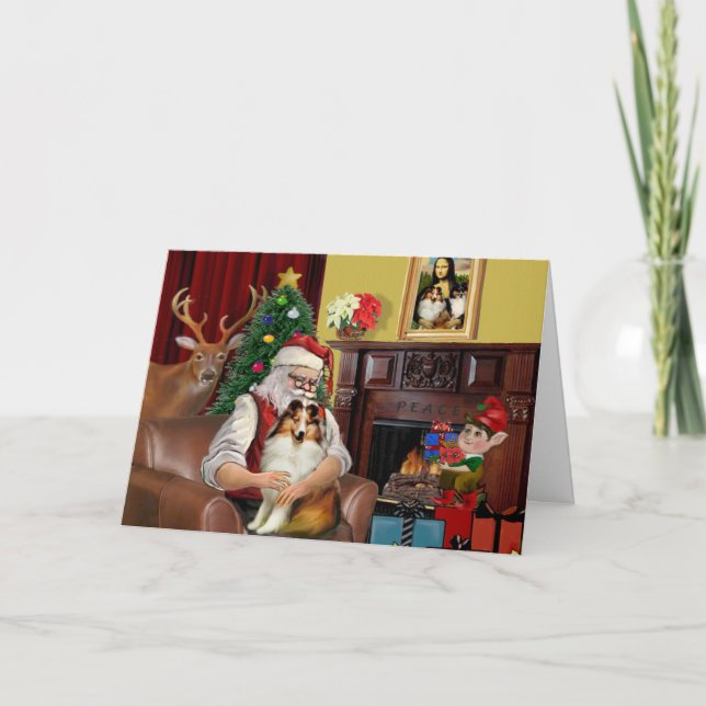 Santa's Sheltie Helgkort (Framsida)