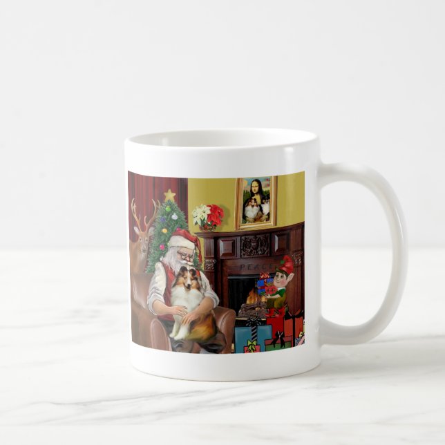 Santa's Sheltie (Sw) Kaffemugg (Höger)