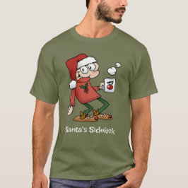 Santa's Sidekick Cute Funny Julklubben Tecknad T Shirt