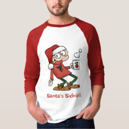Santa's Sidekick Cute Funny Julklubben Tecknad T Shirt