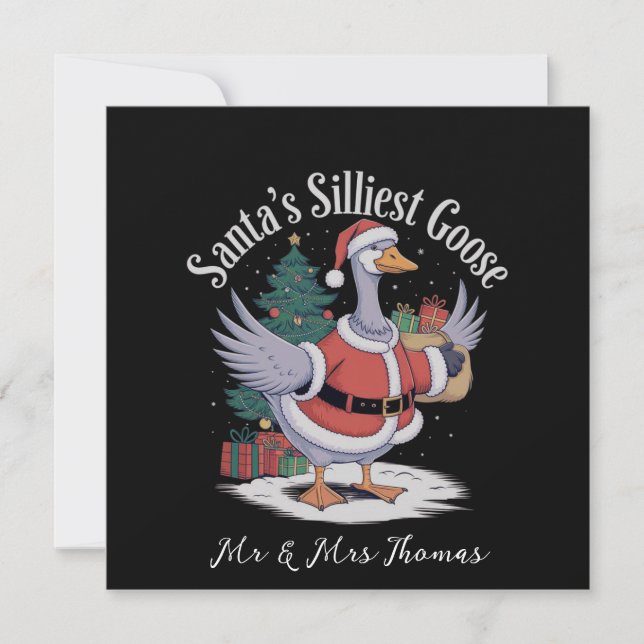 Santa's Silliest Goose a Tacky jul Tale Inbjudningar (Framsida)