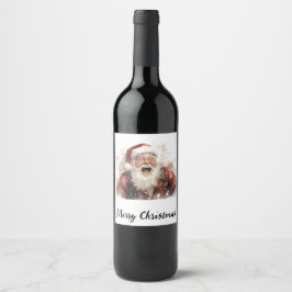 🍷 "Santa's Sip" Festive Vin Flaska 🍷 Vinflaska Etikett