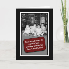 Santas skäggjulkort helgkort