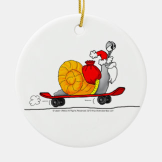 Santas Skateboard Julgransprydnad Keramik