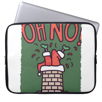 Santa's Skorsten Mishap: A Playful Julgran O Laptop Fodral