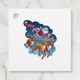 Santa's Sleigh Äventyr Gåvor Etiketter