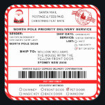 Santas Sleigh-etikett - etikett<br><div class="desc">Den här tomtens workshop North Pole Service-etiketten för julklapp är perfekten för att tillföra lite extra-magi till din julomslutning. Dekalen kan vara personlig med ditt barns namn och en rekommenderad förlossningsmetod. Hela texten är redigerbar och kan anpassas efter dina behov i kostym. Om du vill göra en mer avancerad anpassning...</div>