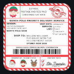 Santas Sleigh-etikett - etikett<br><div class="desc">Den här tomtens workshop North Pole Service-etiketten för julklapp är perfekten för att tillföra lite extra-magi till din julomslutning. Dekalen kan vara personlig med ditt barns namn och en rekommenderad förlossningsmetod. Hela texten är redigerbar och kan anpassas efter dina behov i kostym. Om du vill göra en mer avancerad anpassning...</div>