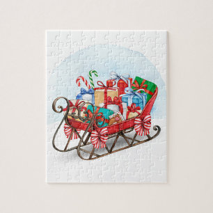 Santa's Sleigh Jigszawa Puzzle Pussel