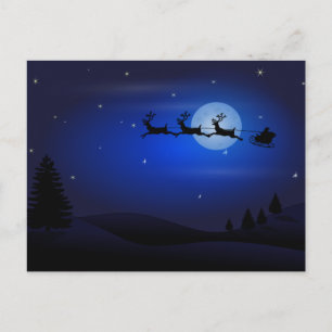 Santa's Sleigh-jul Vykort