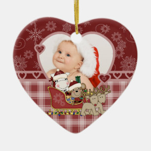 Santa's Sleigh Keepsaké Photo Ornament