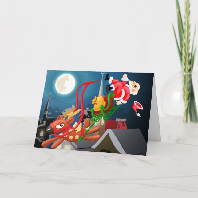 Santa's Sleigh Kort (Framsida)