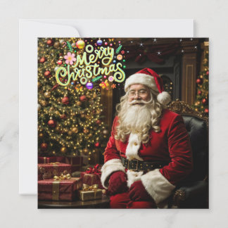 Santa's Sleigh of Smiles julcard Anteckningskort