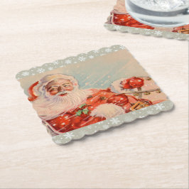 Santas Sleigh Ride Helgdag Underlägg Papper