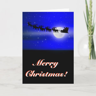 Santa's Sleigh Ride jul Helgkort