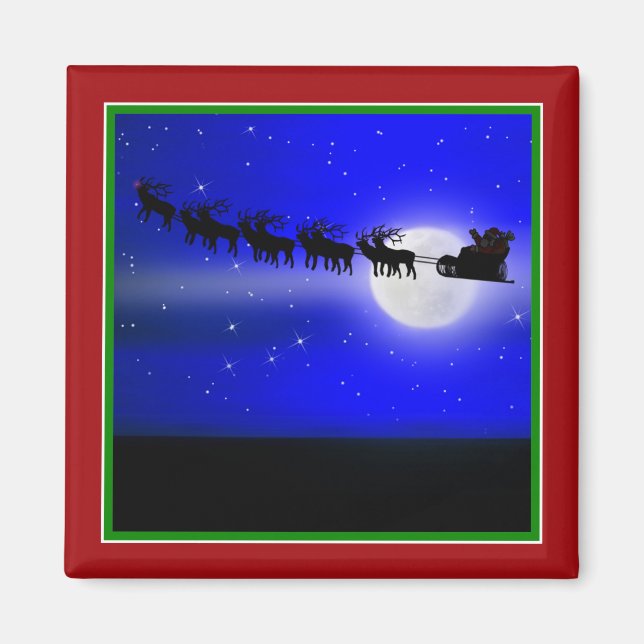 Santa's Sleigh Ride Magnet (Framsidan)