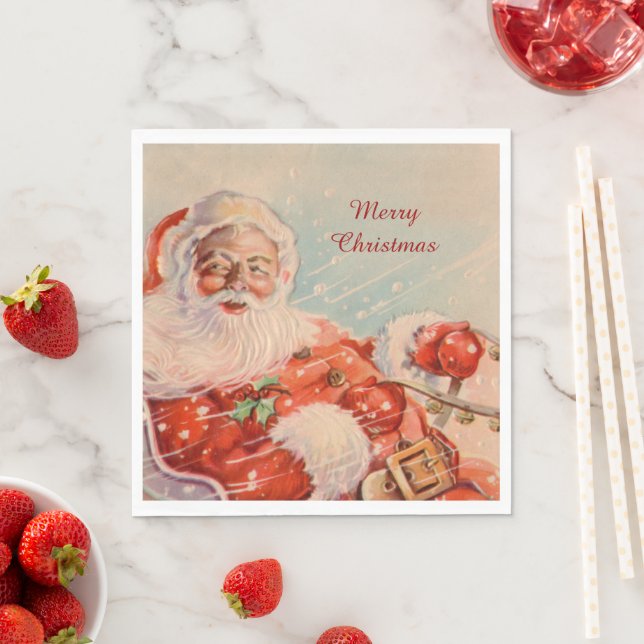 Santas Sleigh Ride Pappersservett (Insitu)