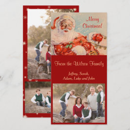 Santas Sleigh Ride Photocard Julkort
