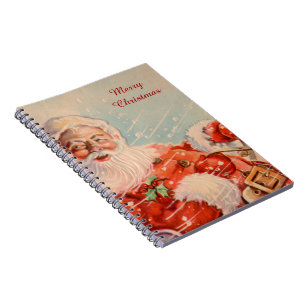 Santas Sleigh Ride Vintage Julbok Anteckningsbok