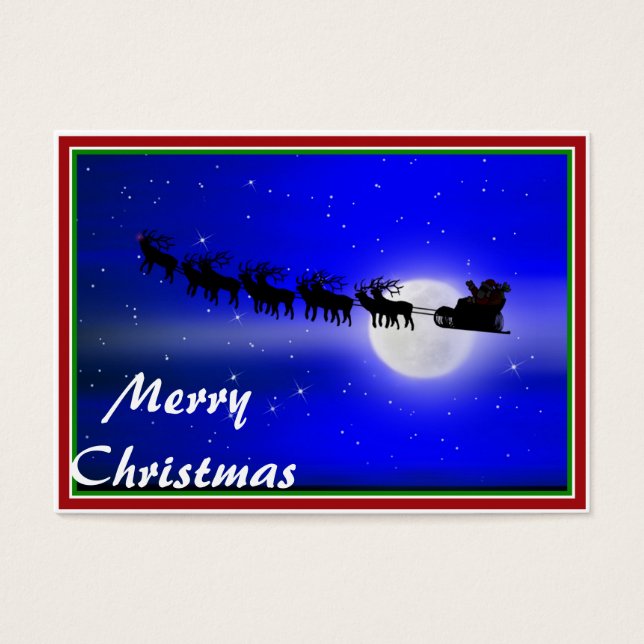Santa's Sleigh Ride Visitkort (Framsidan)