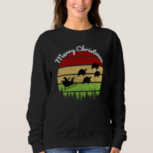 Santas Sleigh som dras upp av sköldpaddor T Shirt