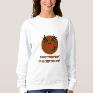 Santa's Sleigh Springa på Cookies and Chaos - Funn T Shirt