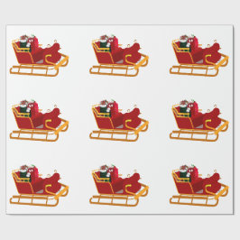 Santa's Sleigh Wrapping Papper Presentpapper