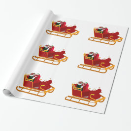 Santa's Sleigh Wrapping Papper Presentpapper