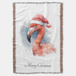 Santa's Snowbird Flamingo, anpassningsbar Filt