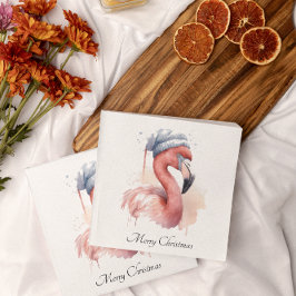 Santa's Snowbird Flamingo, anpassningsbar Pappersservett