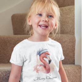 Santa's Snowbird Flamingo, anpassningsbar T Shirt