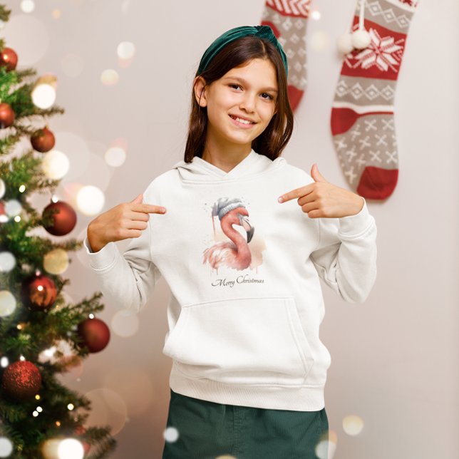 Santa's Snowbird Flamingo, anpassningsbar T Shirt (Skapare uppladdad)