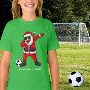 Santa's Soccer Squad Dabbing Dance jultomten T Shirt